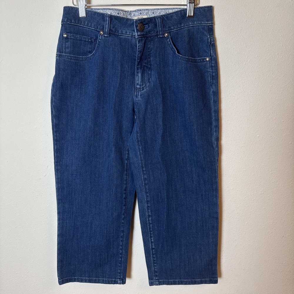 Izod Capri Jeans Size 6 Women's Slimming Tummy Panel